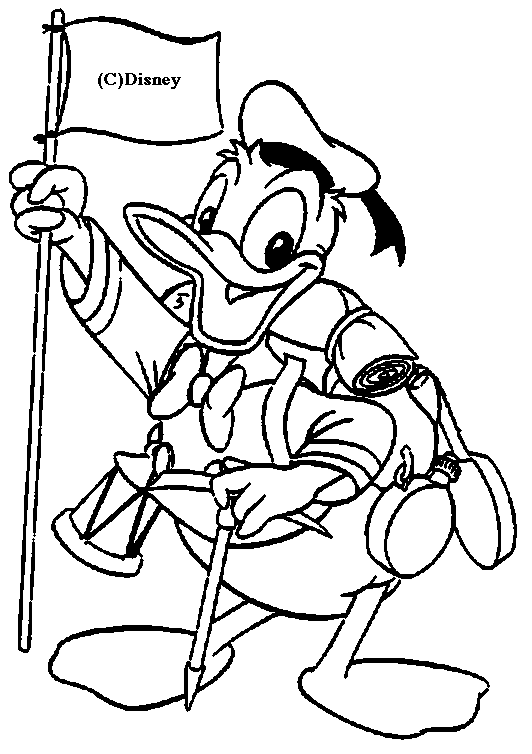 Dessin à colorier: Donald Duck (Dessins Animés) #30233 - Coloriages à Imprimer Gratuits