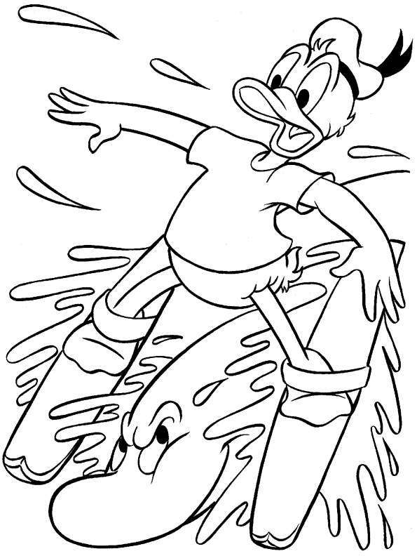 Dessin à colorier: Donald Duck (Dessins Animés) #30238 - Coloriages à Imprimer Gratuits