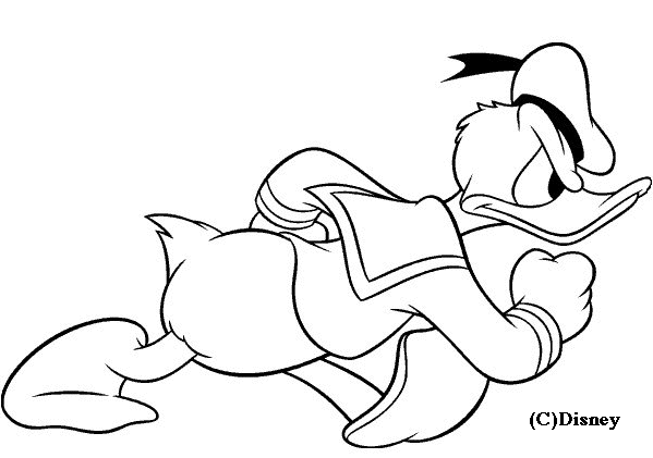 Dessin à colorier: Donald Duck (Dessins Animés) #30244 - Coloriages à Imprimer Gratuits