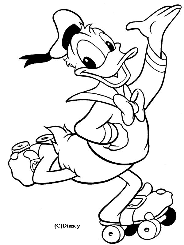 Dessin à colorier: Donald Duck (Dessins Animés) #30264 - Coloriages à Imprimer Gratuits