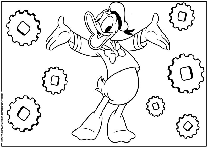 Dessin à colorier: Donald Duck (Dessins Animés) #30273 - Coloriages à Imprimer Gratuits