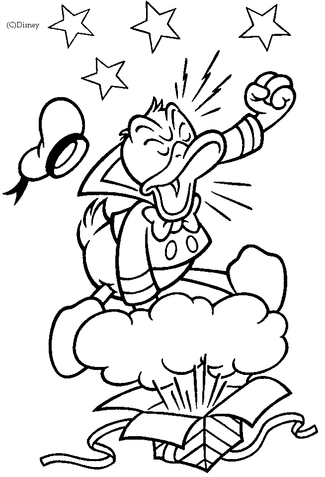 Dessin à colorier: Donald Duck (Dessins Animés) #30275 - Coloriages à Imprimer Gratuits