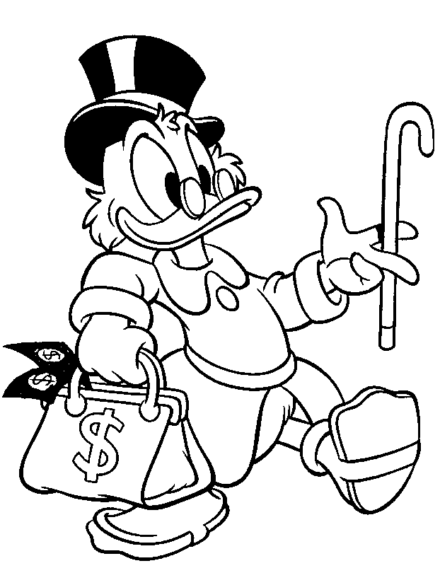 Dessin à colorier: Donald Duck (Dessins Animés) #30276 - Coloriages à Imprimer Gratuits