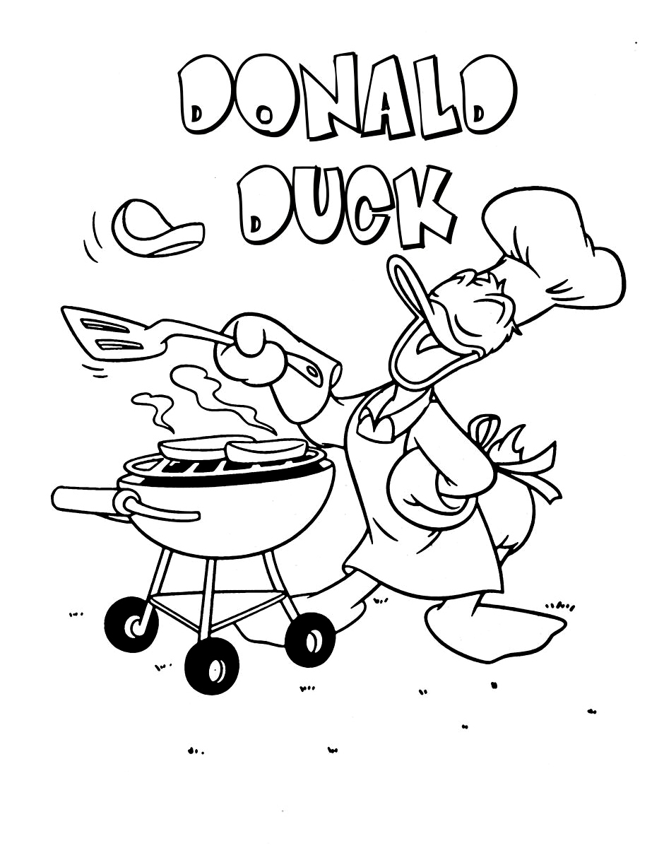 Dessin à colorier: Donald Duck (Dessins Animés) #30282 - Coloriages à Imprimer Gratuits