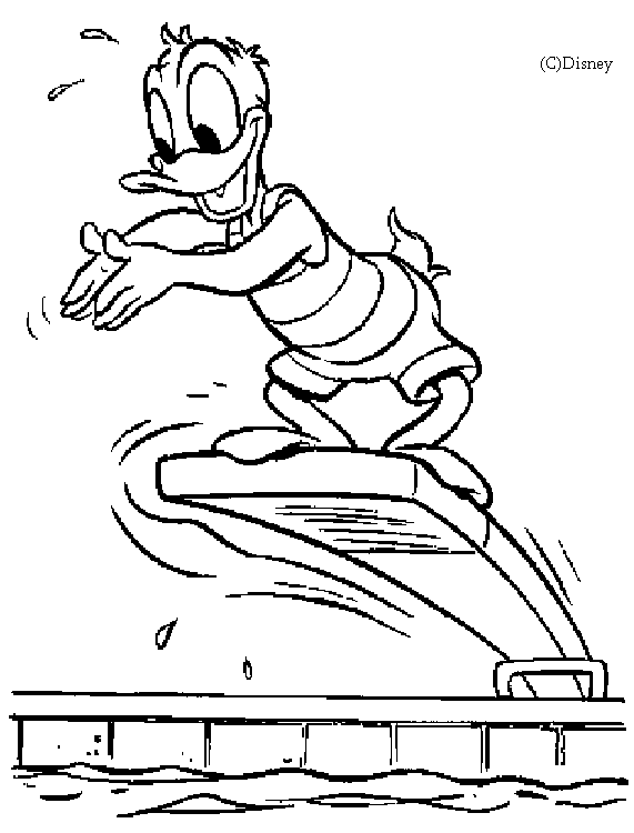 Dessin à colorier: Donald Duck (Dessins Animés) #30283 - Coloriages à Imprimer Gratuits