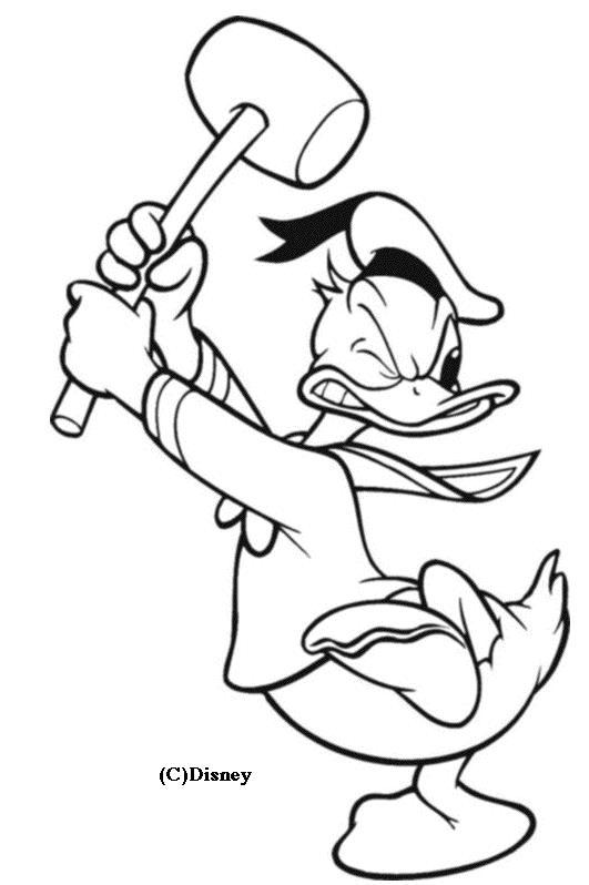 Dessin à colorier: Donald Duck (Dessins Animés) #30290 - Coloriages à Imprimer Gratuits