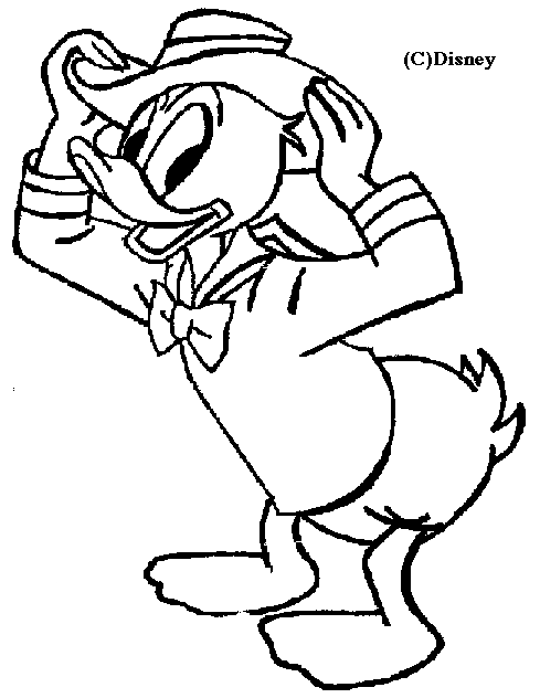 Dessin à colorier: Donald Duck (Dessins Animés) #30296 - Coloriages à Imprimer Gratuits