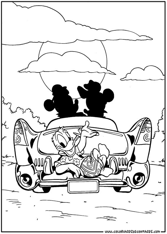 Dessin à colorier: Donald Duck (Dessins Animés) #30304 - Coloriages à Imprimer Gratuits