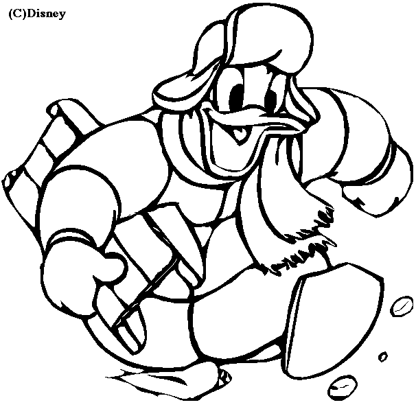 Dessin à colorier: Donald Duck (Dessins Animés) #30307 - Coloriages à Imprimer Gratuits