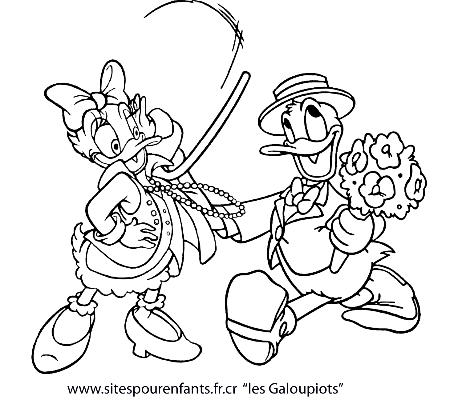 Dessin à colorier: Donald Duck (Dessins Animés) #30312 - Coloriages à Imprimer Gratuits