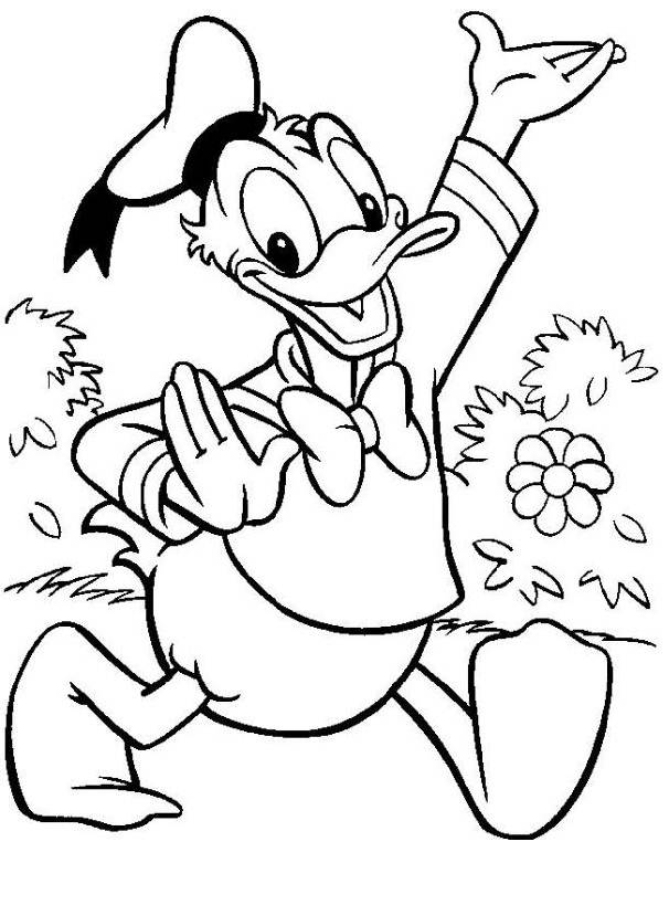 Dessin à colorier: Donald Duck (Dessins Animés) #30316 - Coloriages à Imprimer Gratuits