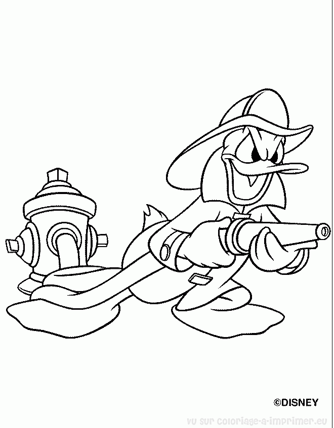 Dessin à colorier: Donald Duck (Dessins Animés) #30319 - Coloriages à Imprimer Gratuits