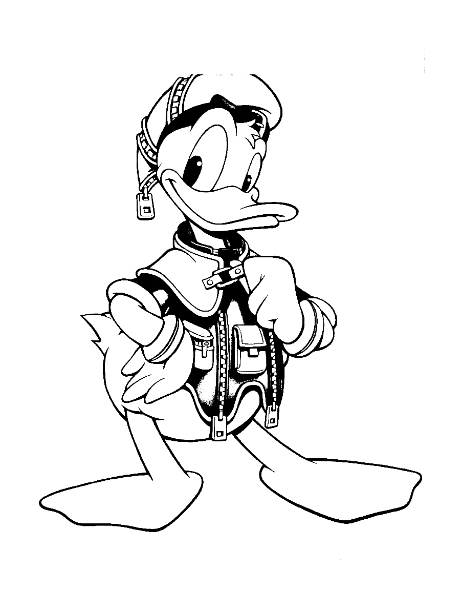 Dessin à colorier: Donald Duck (Dessins Animés) #30321 - Coloriages à Imprimer Gratuits
