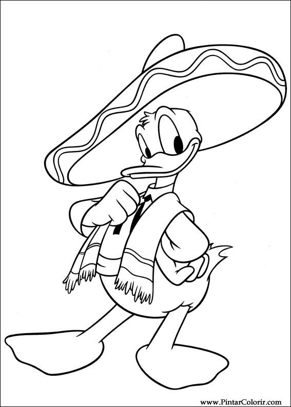 Dessin à colorier: Donald Duck (Dessins Animés) #30324 - Coloriages à Imprimer Gratuits