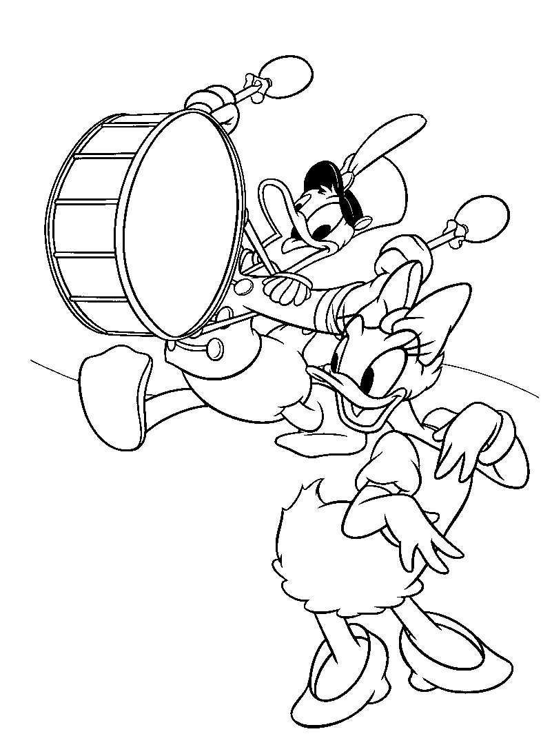 Dessin à colorier: Donald Duck (Dessins Animés) #30332 - Coloriages à Imprimer Gratuits