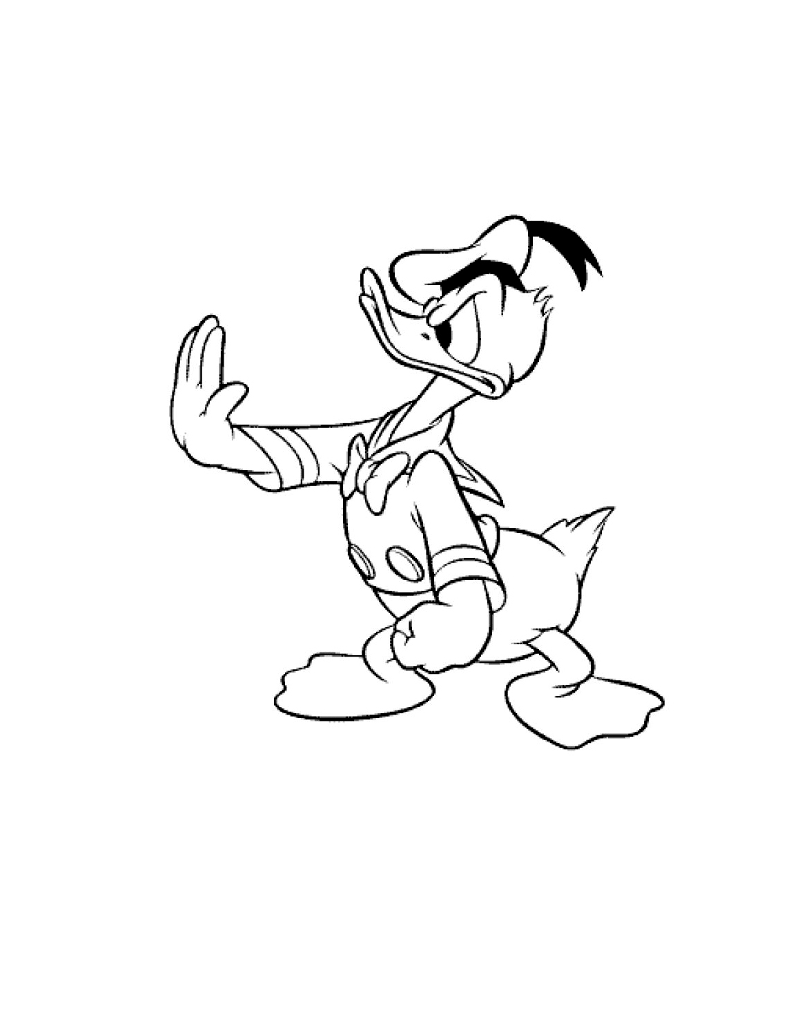 Dessin à colorier: Donald Duck (Dessins Animés) #30373 - Coloriages à Imprimer Gratuits