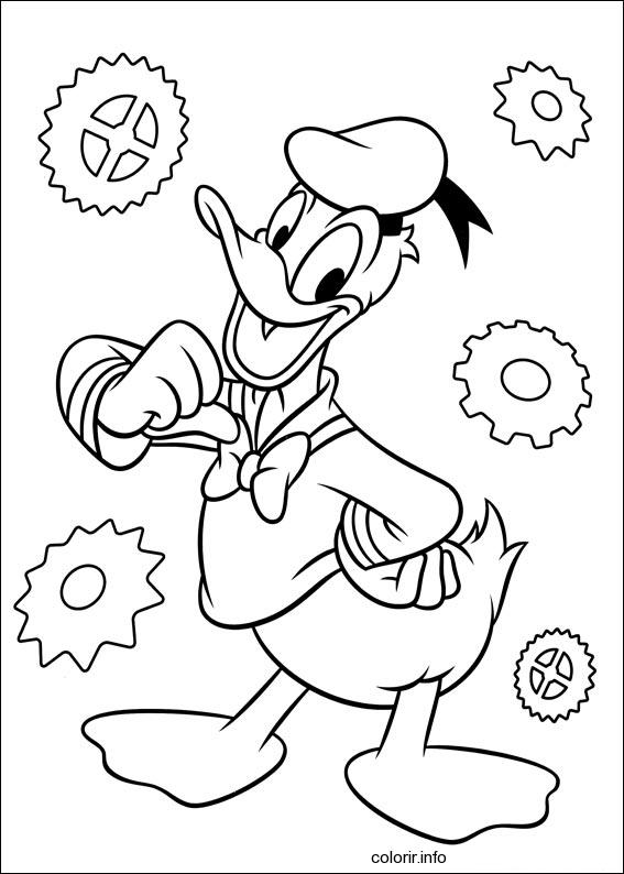 Dessin à colorier: Donald Duck (Dessins Animés) #30380 - Coloriages à Imprimer Gratuits