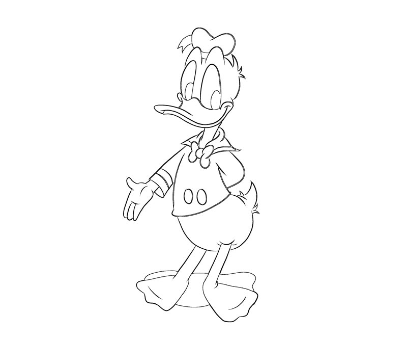 Dessin à colorier: Donald Duck (Dessins Animés) #30432 - Coloriages à Imprimer Gratuits