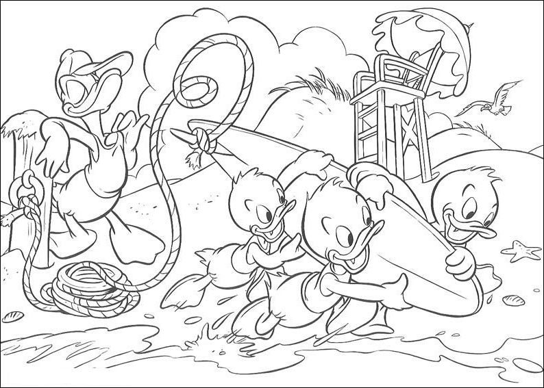 Dessin à colorier: Donald Duck (Dessins Animés) #30438 - Coloriages à Imprimer Gratuits