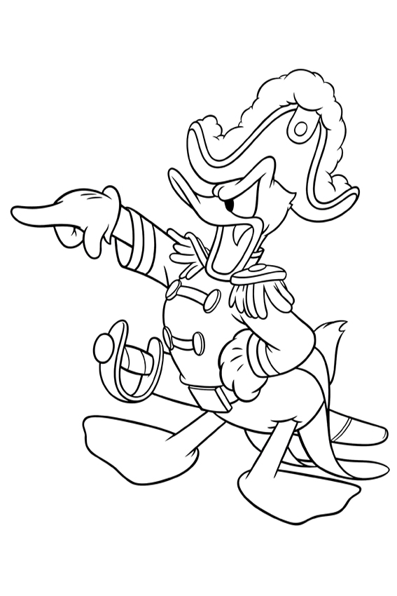 Dessin à colorier: Donald Duck (Dessins Animés) #30453 - Coloriages à Imprimer Gratuits