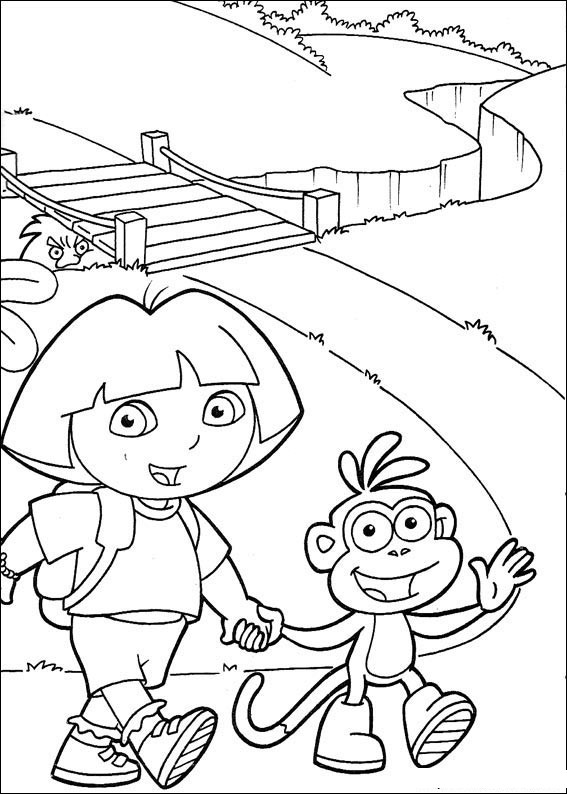 Dessin à colorier: Dora l'Exploratrice (Dessins Animés) #29715 - Coloriages à Imprimer Gratuits