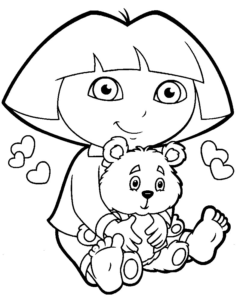 Dessin à colorier: Dora l'Exploratrice (Dessins Animés) #29716 - Coloriages à Imprimer Gratuits