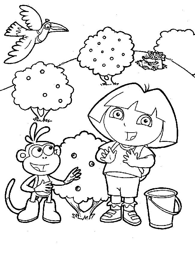 Dessin à colorier: Dora l'Exploratrice (Dessins Animés) #29717 - Coloriages à Imprimer Gratuits