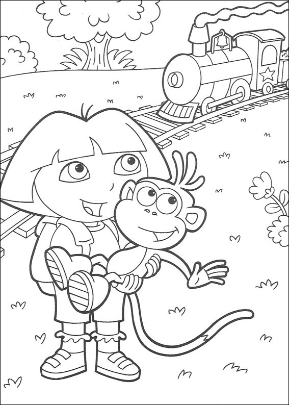 Dessin à colorier: Dora l'Exploratrice (Dessins Animés) #29720 - Coloriages à Imprimer Gratuits