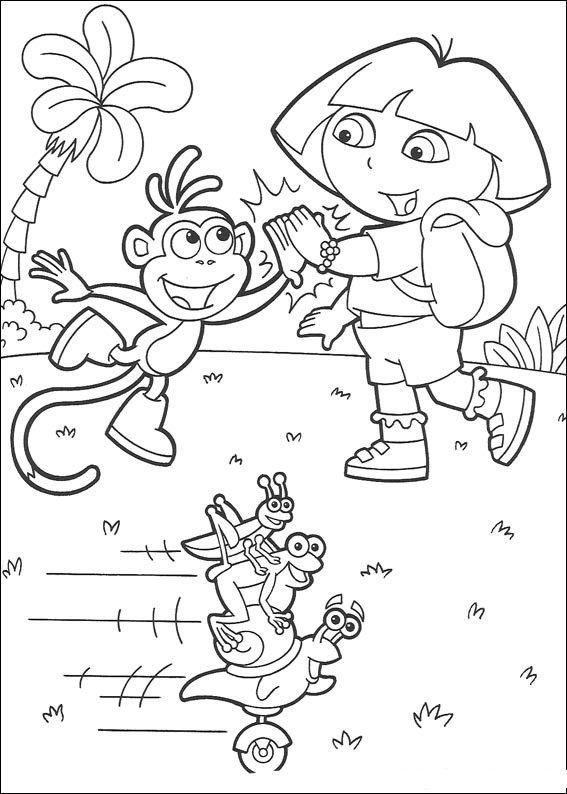 Dessin à colorier: Dora l'Exploratrice (Dessins Animés) #29726 - Coloriages à Imprimer Gratuits