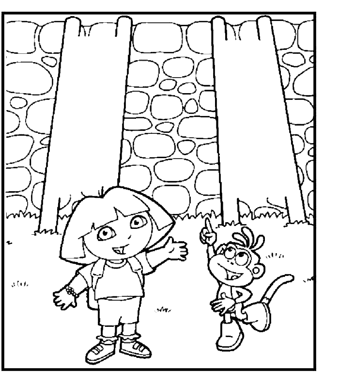 Dessin à colorier: Dora l'Exploratrice (Dessins Animés) #29727 - Coloriages à Imprimer Gratuits