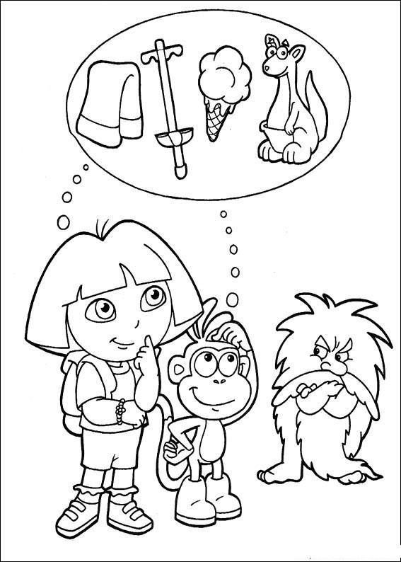 Dessin à colorier: Dora l'Exploratrice (Dessins Animés) #29729 - Coloriages à Imprimer Gratuits