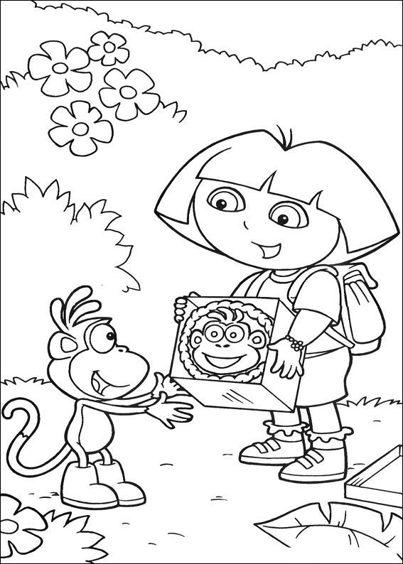 Dessin à colorier: Dora l'Exploratrice (Dessins Animés) #29732 - Coloriages à Imprimer Gratuits
