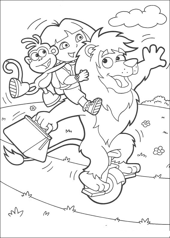 Dessin à colorier: Dora l'Exploratrice (Dessins Animés) #29736 - Coloriages à Imprimer Gratuits