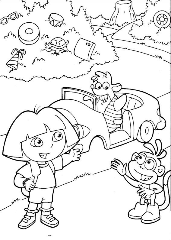 Dessin à colorier: Dora l'Exploratrice (Dessins Animés) #29746 - Coloriages à Imprimer Gratuits