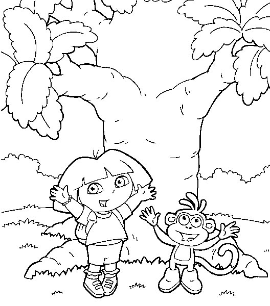 Dessin à colorier: Dora l'Exploratrice (Dessins Animés) #29754 - Coloriages à Imprimer Gratuits