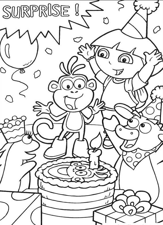 Dessin à colorier: Dora l'Exploratrice (Dessins Animés) #29761 - Coloriages à Imprimer Gratuits