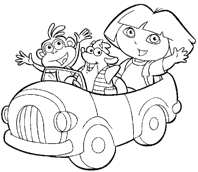 Dessin à colorier: Dora l'Exploratrice (Dessins Animés) #29765 - Coloriages à Imprimer Gratuits