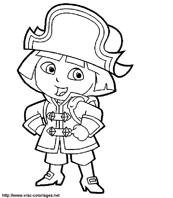 Dessin à colorier: Dora l'Exploratrice (Dessins Animés) #29768 - Coloriages à Imprimer Gratuits