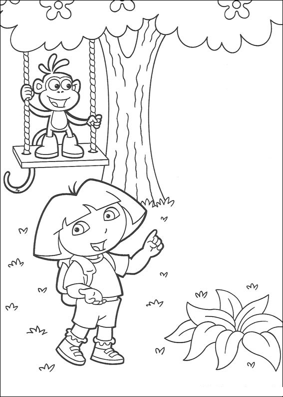 Dessin à colorier: Dora l'Exploratrice (Dessins Animés) #29775 - Coloriages à Imprimer Gratuits