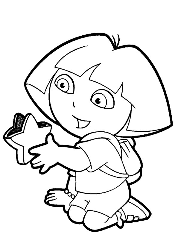Dessin à colorier: Dora l'Exploratrice (Dessins Animés) #29776 - Coloriages à Imprimer Gratuits