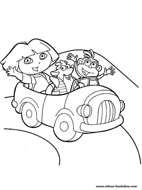 Dessin à colorier: Dora l'Exploratrice (Dessins Animés) #29778 - Coloriages à Imprimer Gratuits
