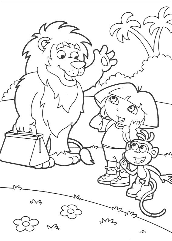 Dessin à colorier: Dora l'Exploratrice (Dessins Animés) #29784 - Coloriages à Imprimer Gratuits