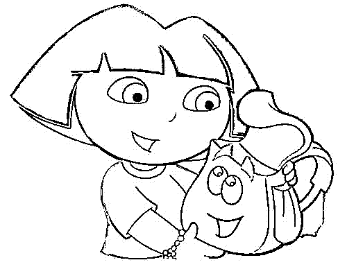 Dessin à colorier: Dora l'Exploratrice (Dessins Animés) #29786 - Coloriages à Imprimer Gratuits