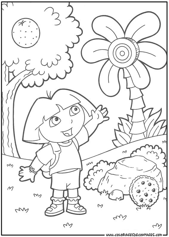 Dessin à colorier: Dora l'Exploratrice (Dessins Animés) #29788 - Coloriages à Imprimer Gratuits