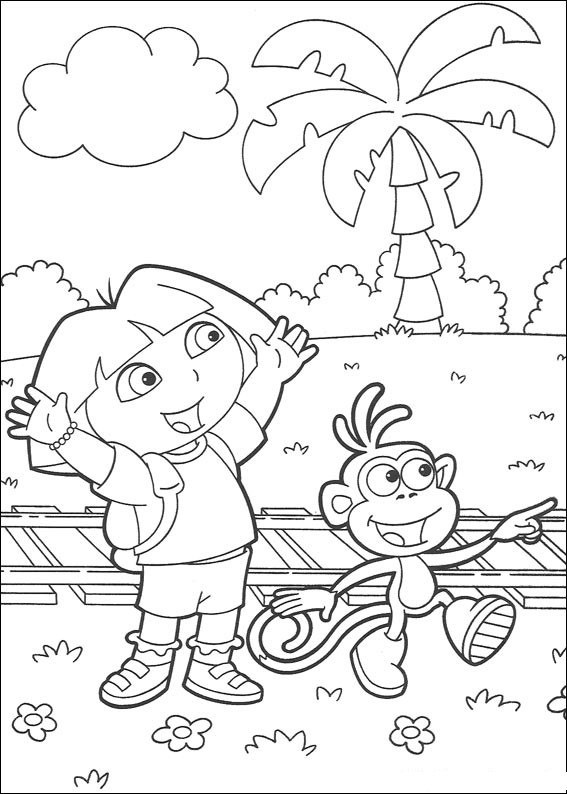 Dessin à colorier: Dora l'Exploratrice (Dessins Animés) #29796 - Coloriages à Imprimer Gratuits