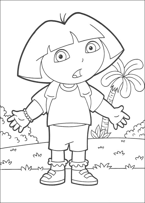 Dessin à colorier: Dora l'Exploratrice (Dessins Animés) #29802 - Coloriages à Imprimer Gratuits