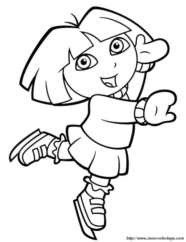 Dessin à colorier: Dora l'Exploratrice (Dessins Animés) #29804 - Coloriages à Imprimer Gratuits