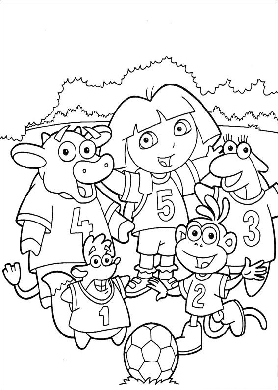 Dessin à colorier: Dora l'Exploratrice (Dessins Animés) #29809 - Coloriages à Imprimer Gratuits