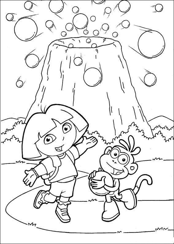 Dessin à colorier: Dora l'Exploratrice (Dessins Animés) #29814 - Coloriages à Imprimer Gratuits