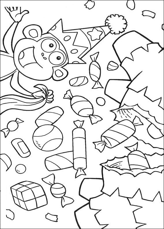 Dessin à colorier: Dora l'Exploratrice (Dessins Animés) #29819 - Coloriages à Imprimer Gratuits